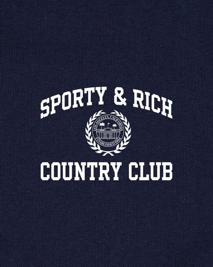 Varsity Crest Disco Short - Navy/White