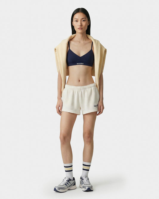Vendome LA Embroidered Disco Short - Ecru/White