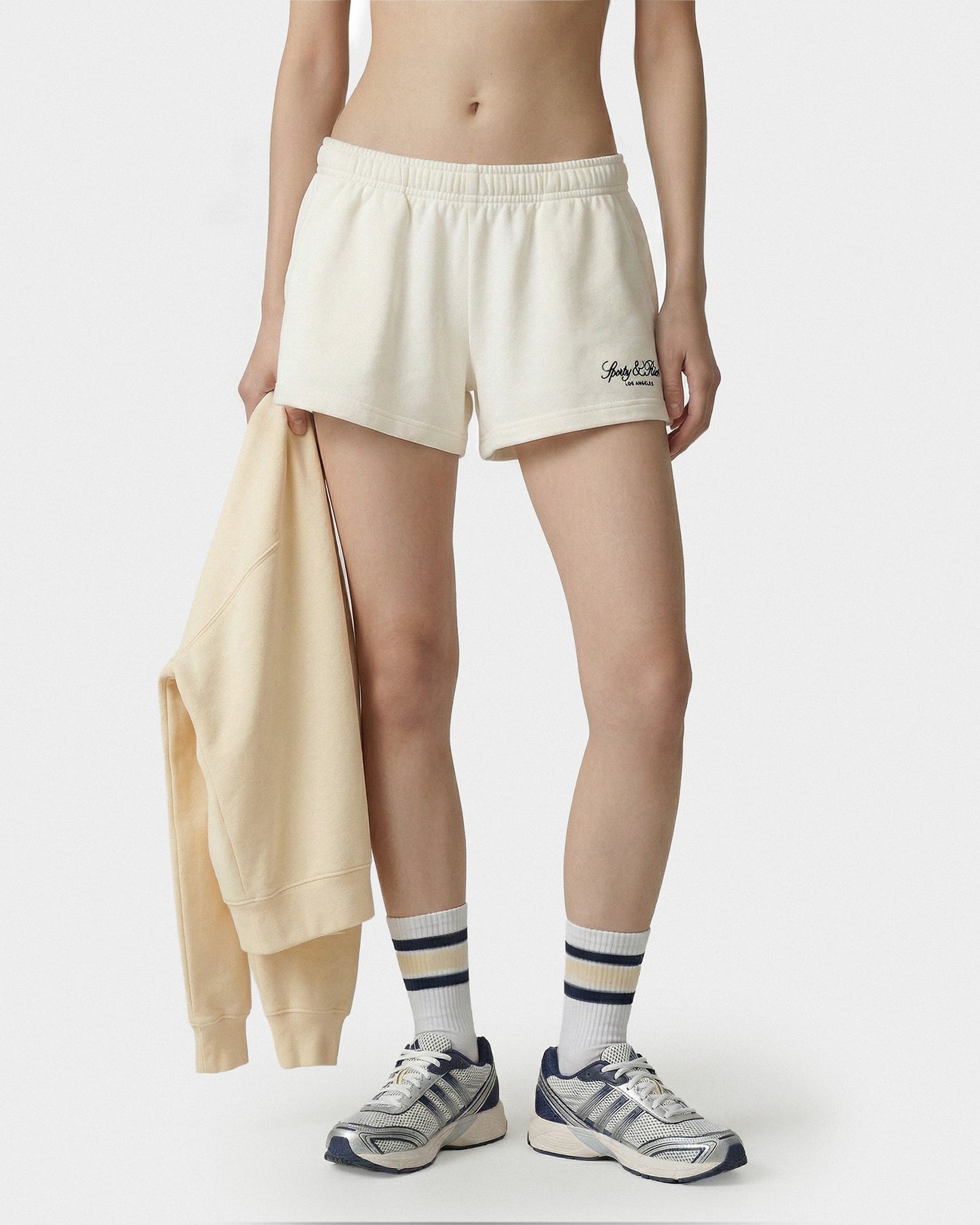 Vendome LA Embroidered Disco Short - Ecru/White