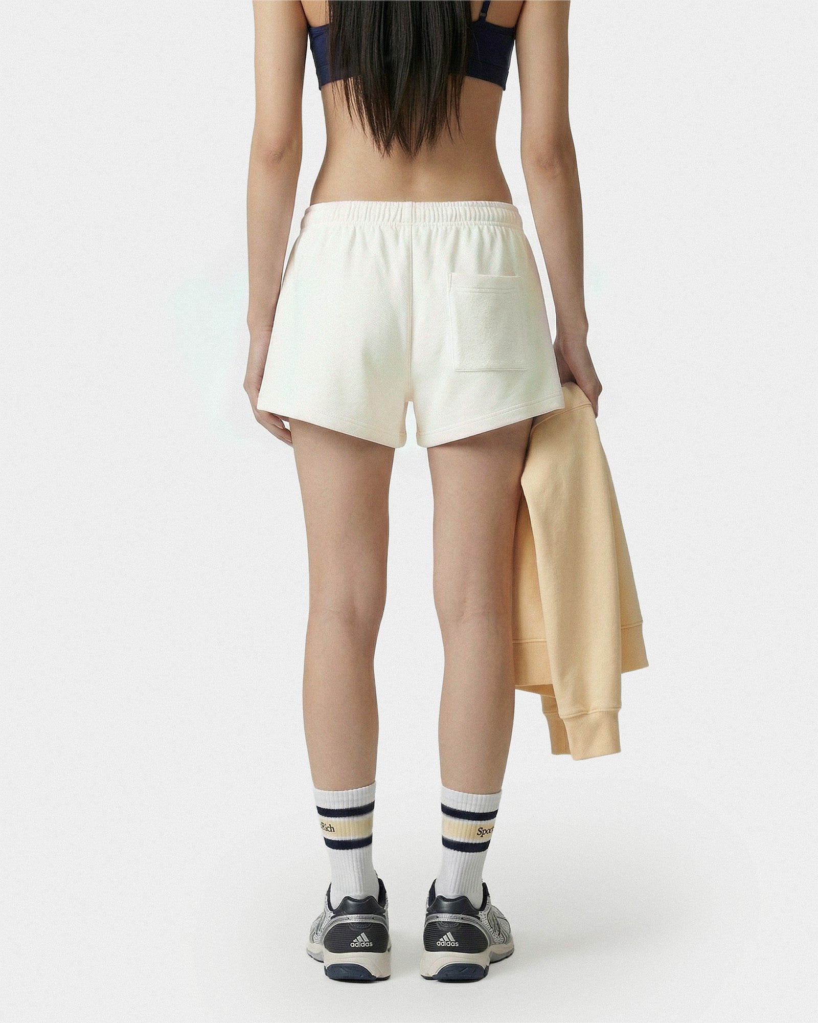 Vendome LA Embroidered Disco Short - Ecru/White