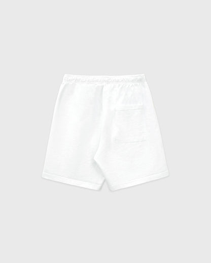 Serif Logo Gym Short - White/Forest