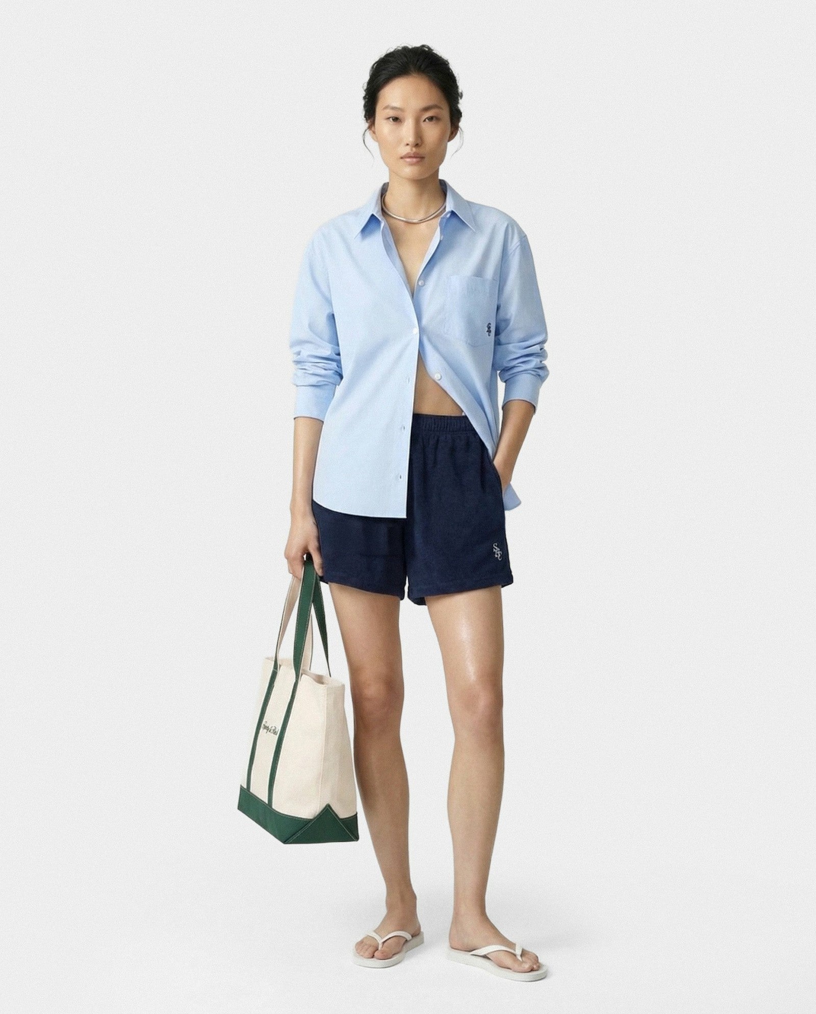 SRC Terry Short - Navy/White