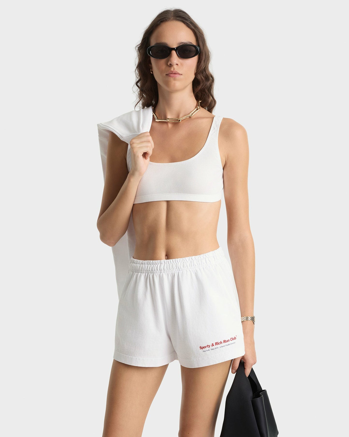 Run Club Disco Short - White/Ruby