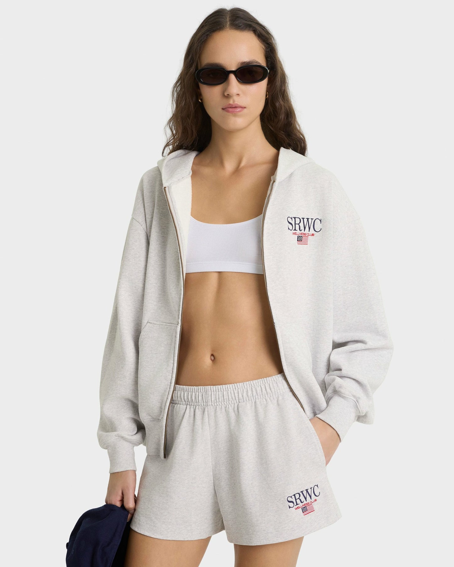 Nautical Embroidered Disco Short - Heather Gray