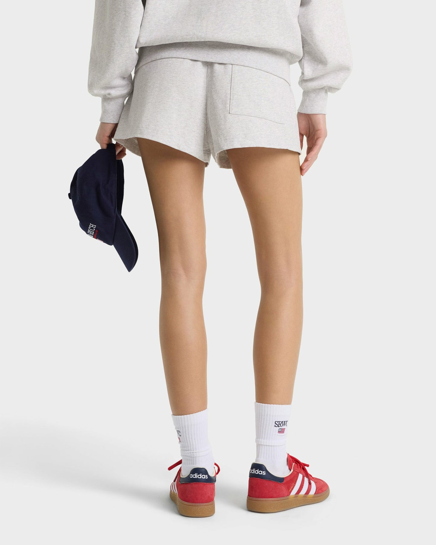 Nautical Embroidered Disco Short - Heather Gray