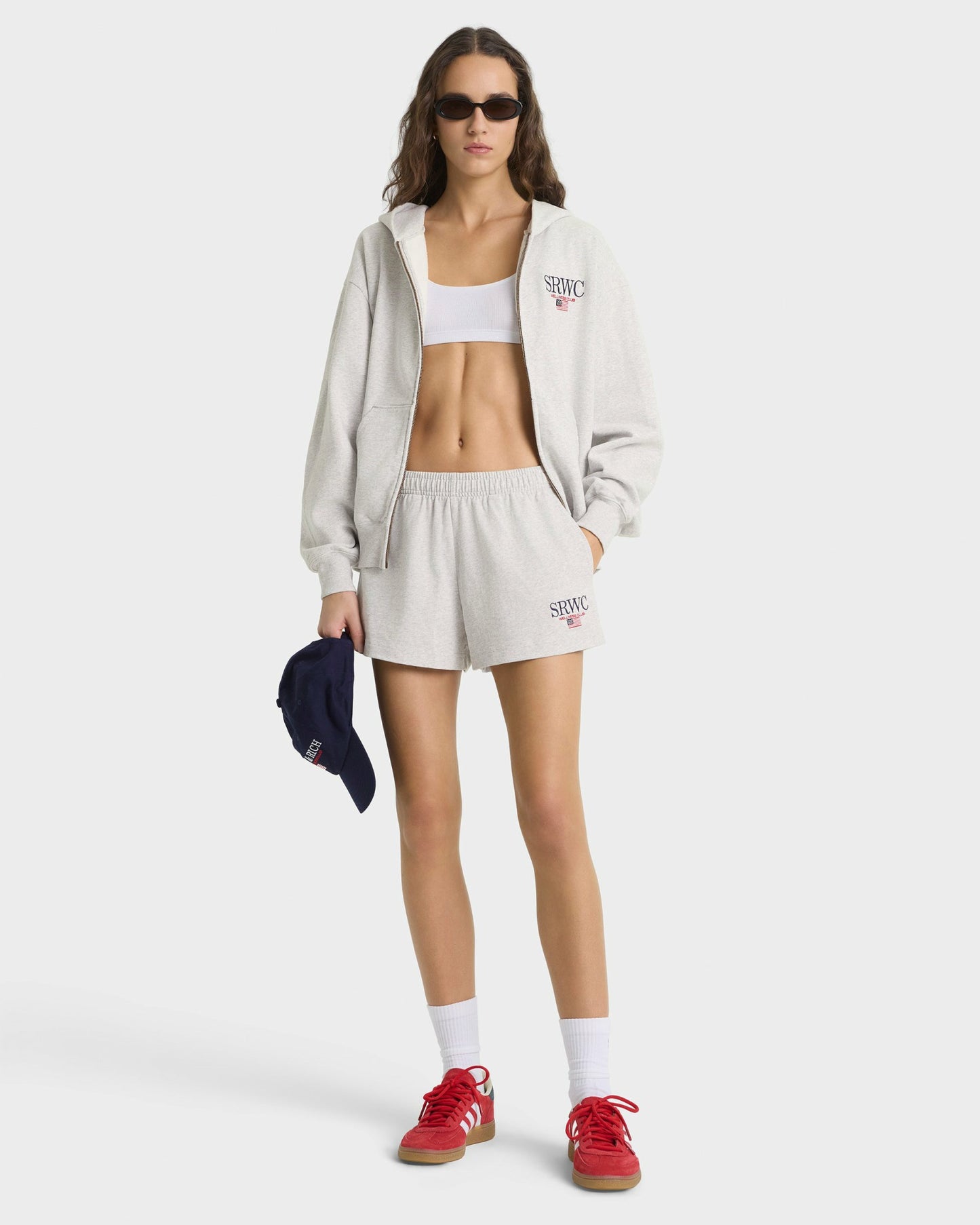 Nautical Embroidered Disco Short - Heather Gray