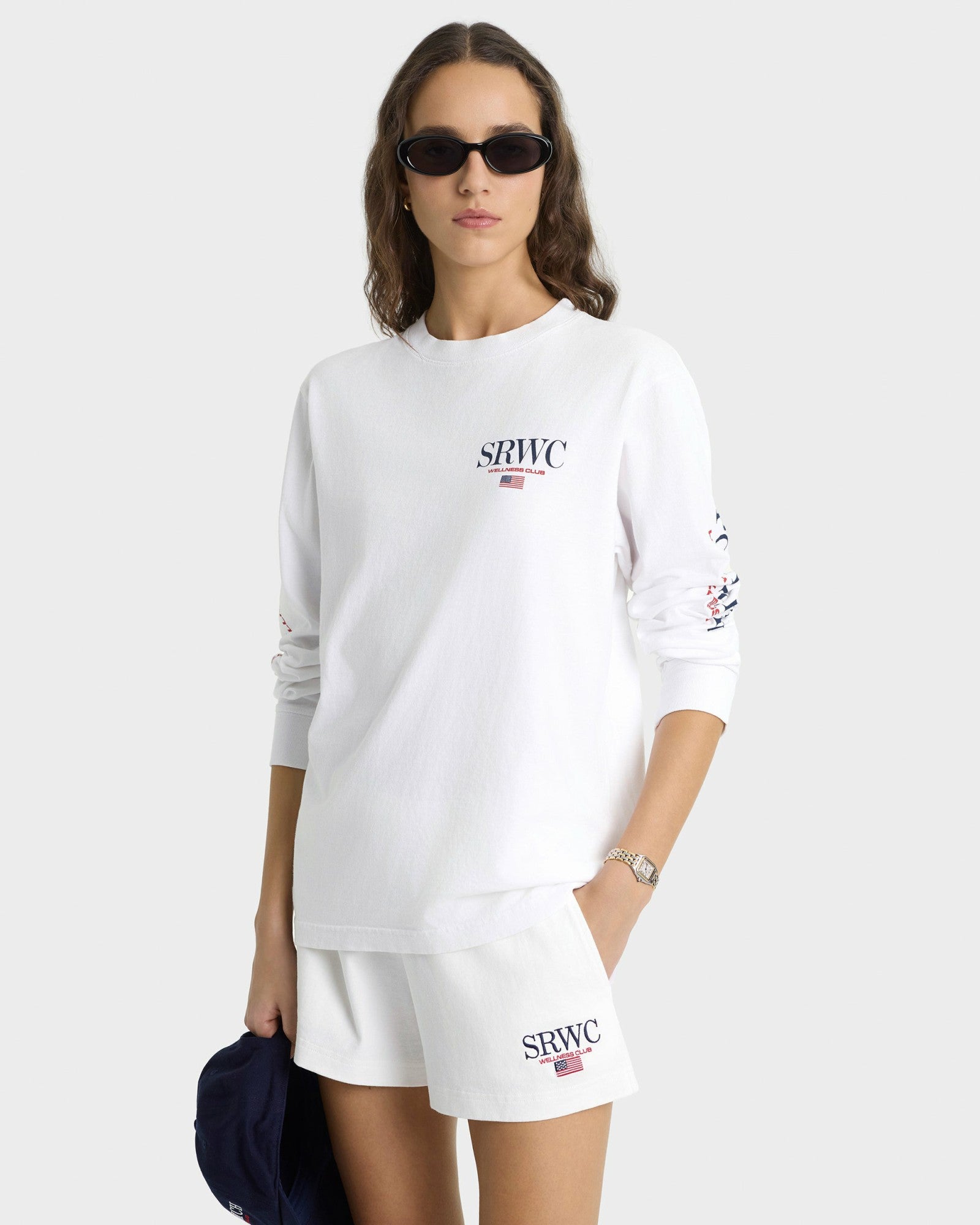 Nautical Embroidered Disco Short - White