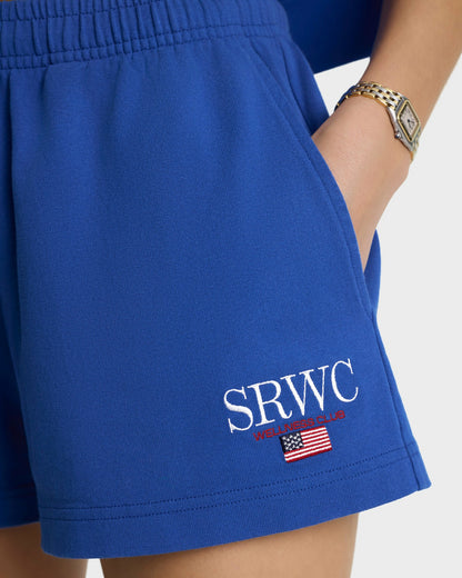 Nautical Embroidered Disco Short - Team Blue