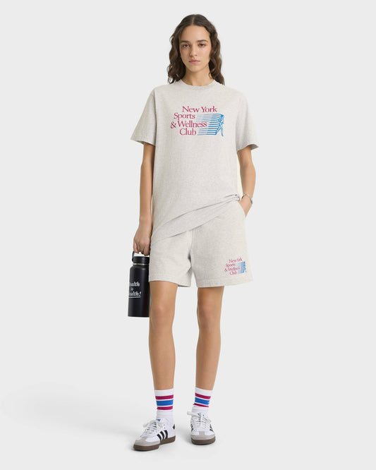 NY Motion Gym Short - Heather Gray/Berry/Azure