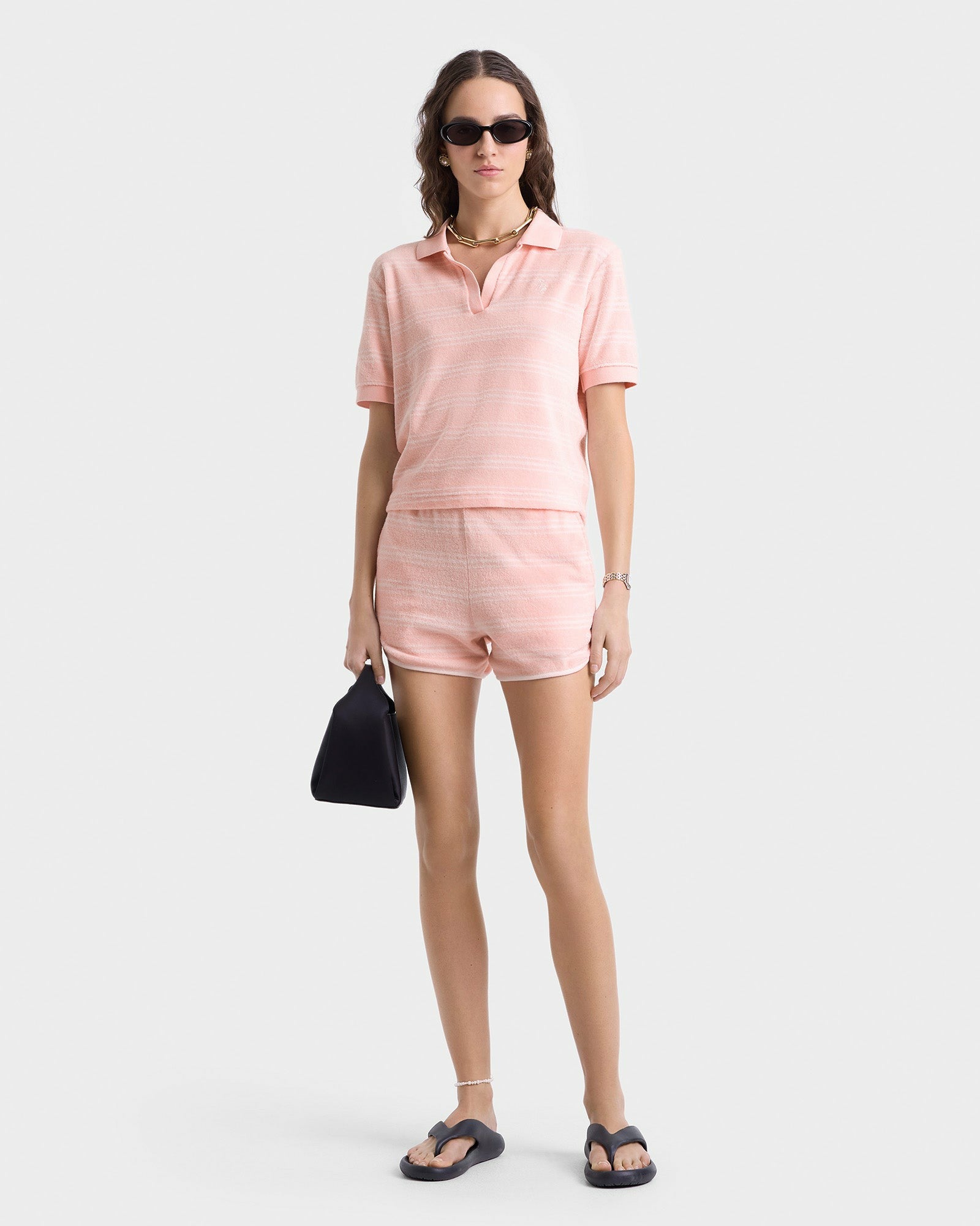 SRC Terry Short - Pink Dolphin Striped