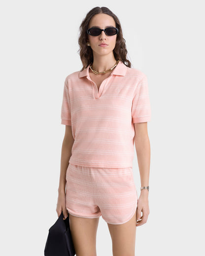 SRC Terry Short - Pink Dolphin Striped