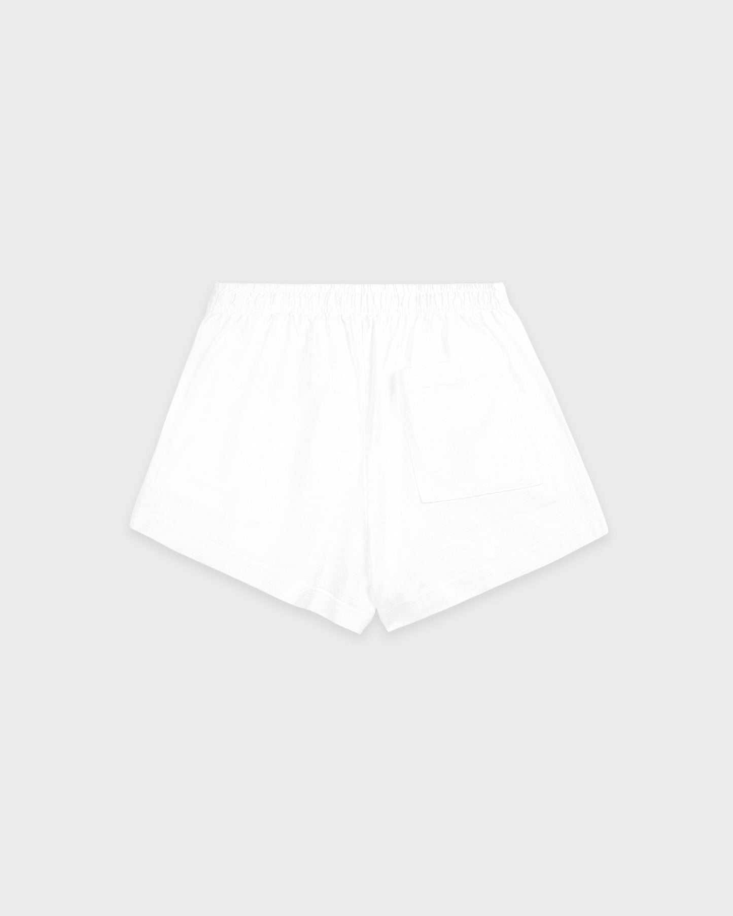 NY Crest Embroidered Disco Short - White