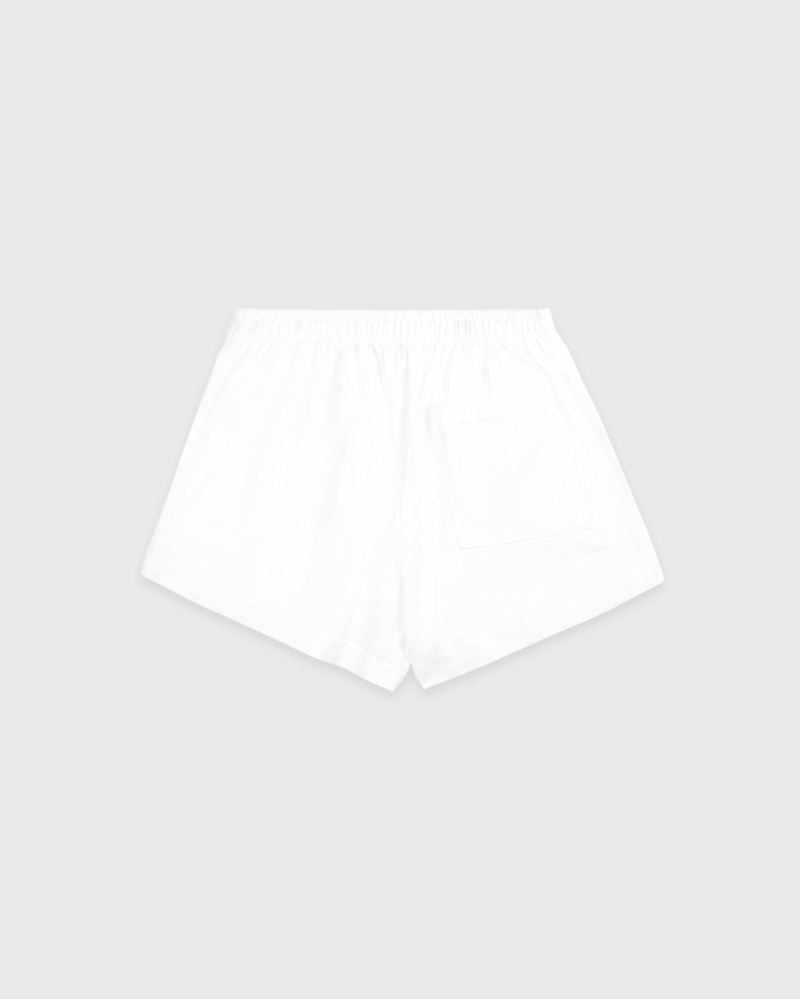 NY Crest Embroidered Disco Short - White