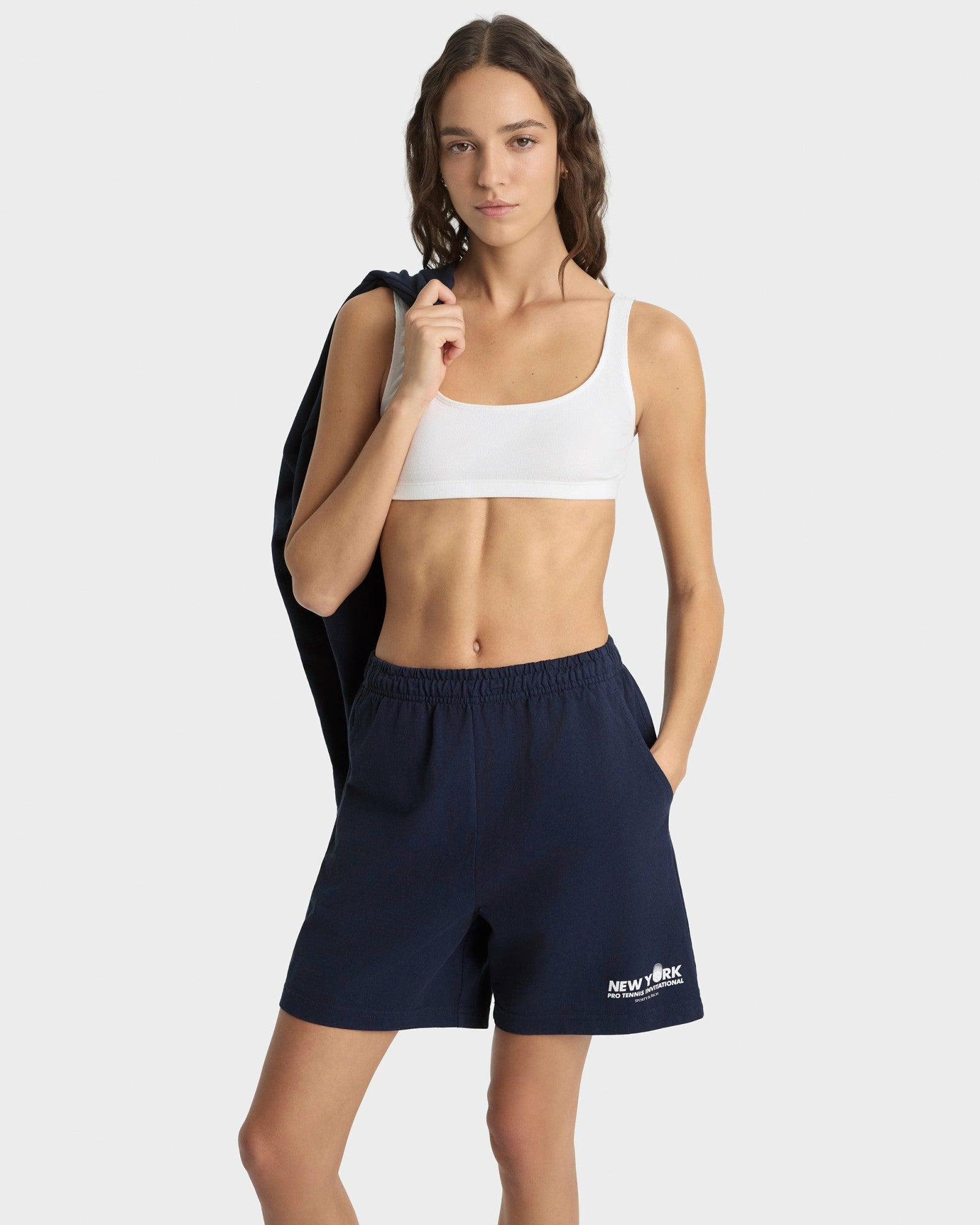 Pro Gym Short - Navy/White