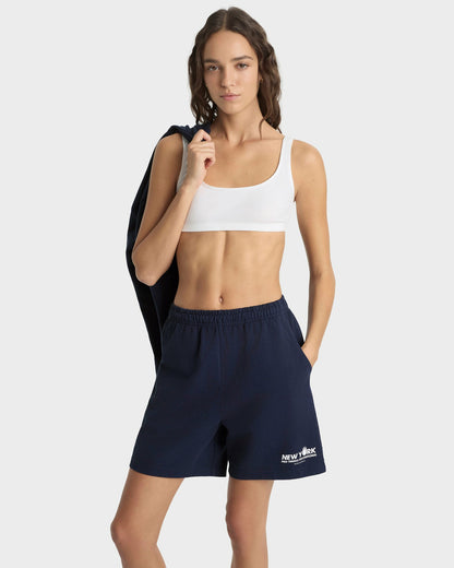 Pro Gym Short - Navy/White