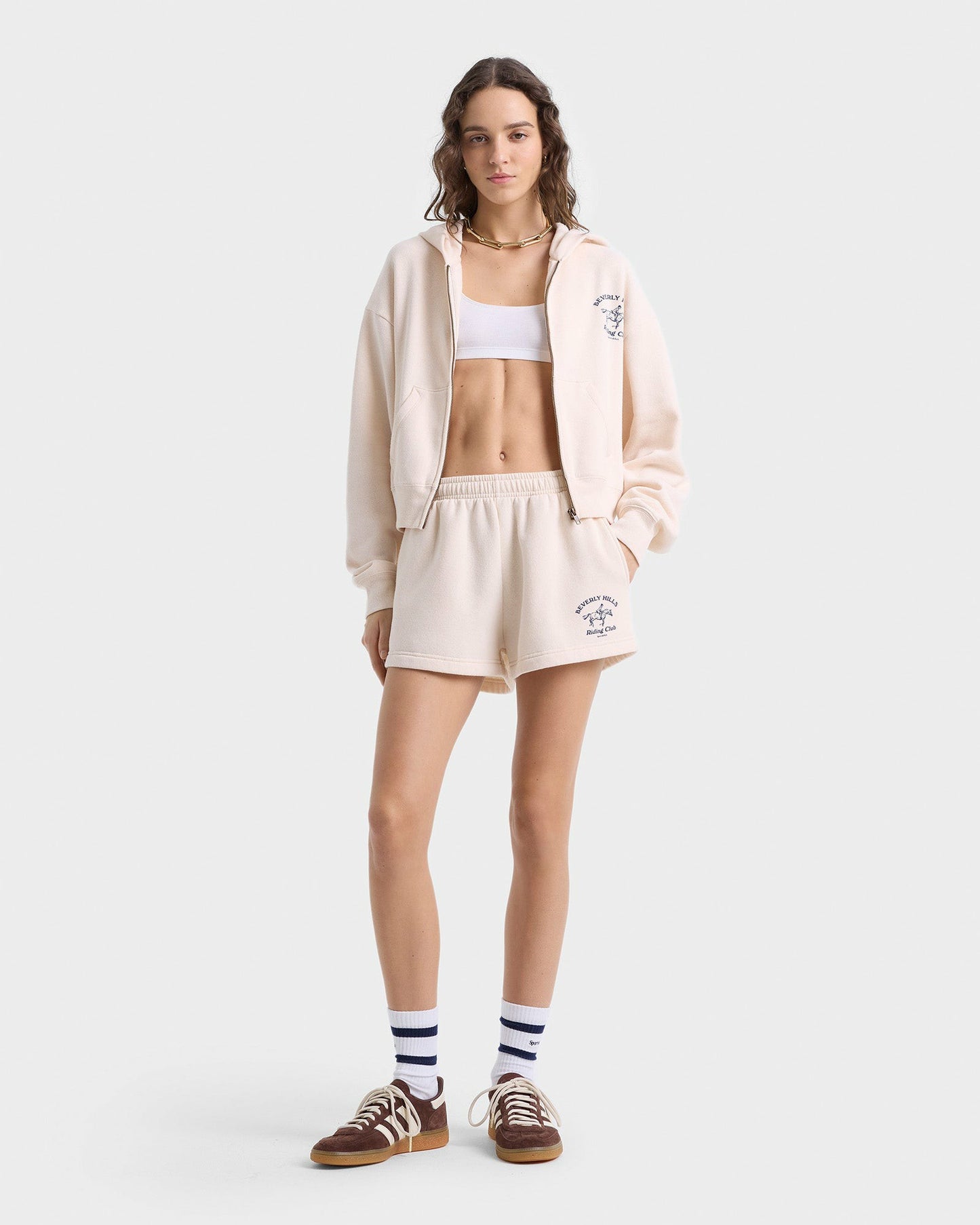 Beverly Hills Riding Club Soft Disco Short - Cream/Navy