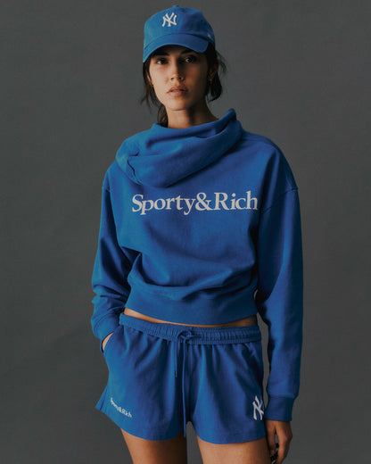 Yankees Serif Disco Short - Team Blue/White