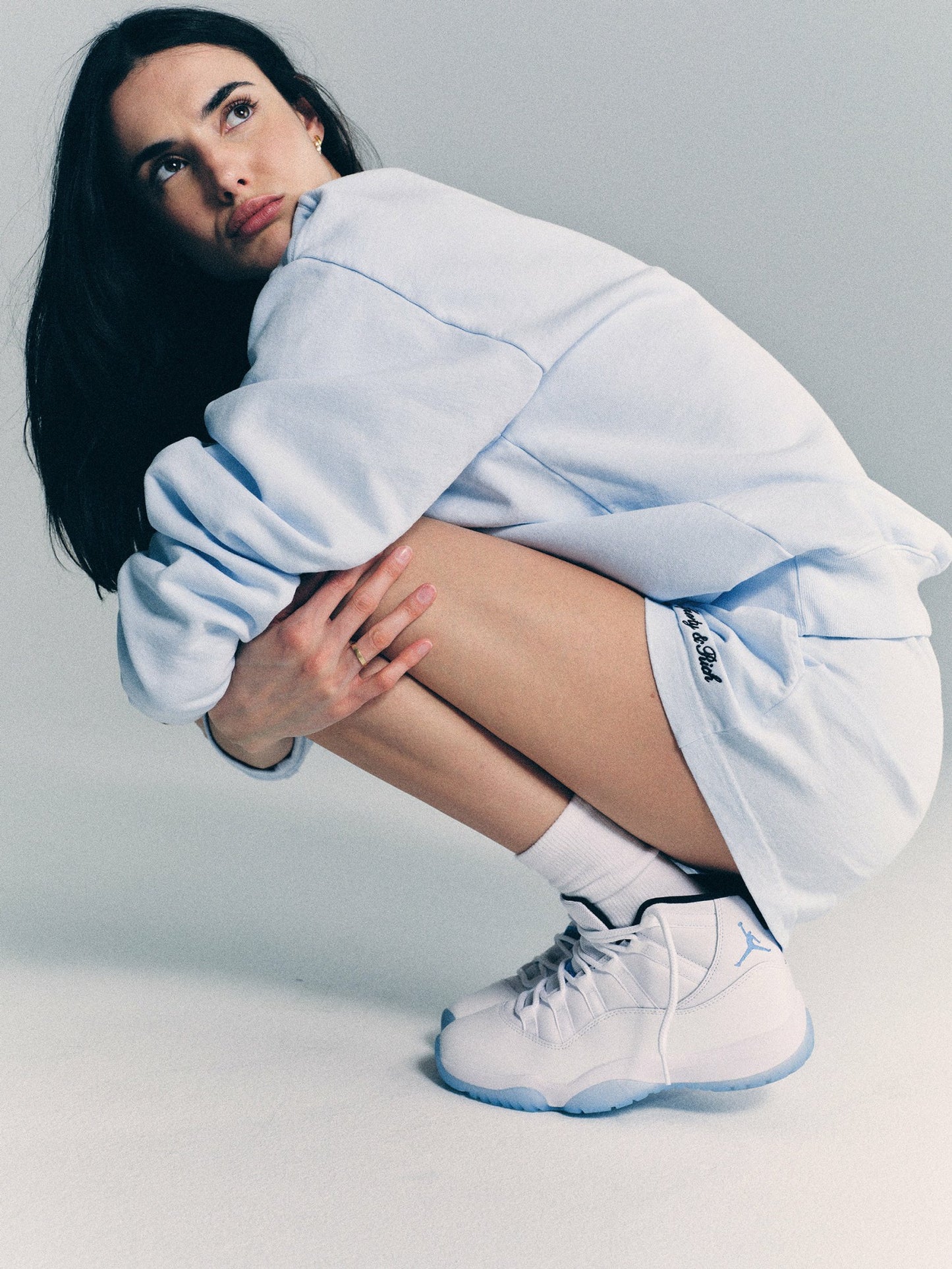 Syracuse Embroidered Disco short - Ciel/Navy