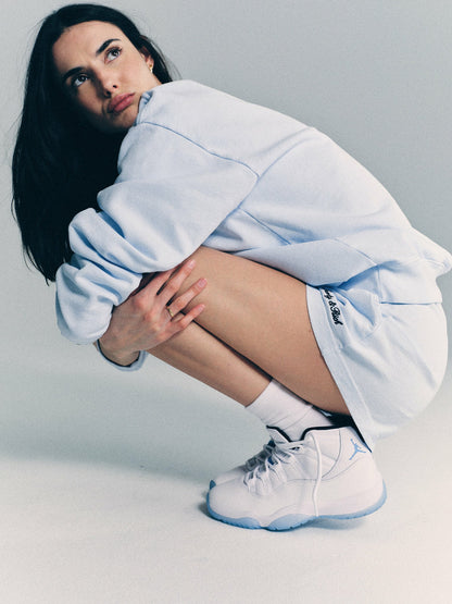 Syracuse Embroidered Disco short - Ciel/Navy