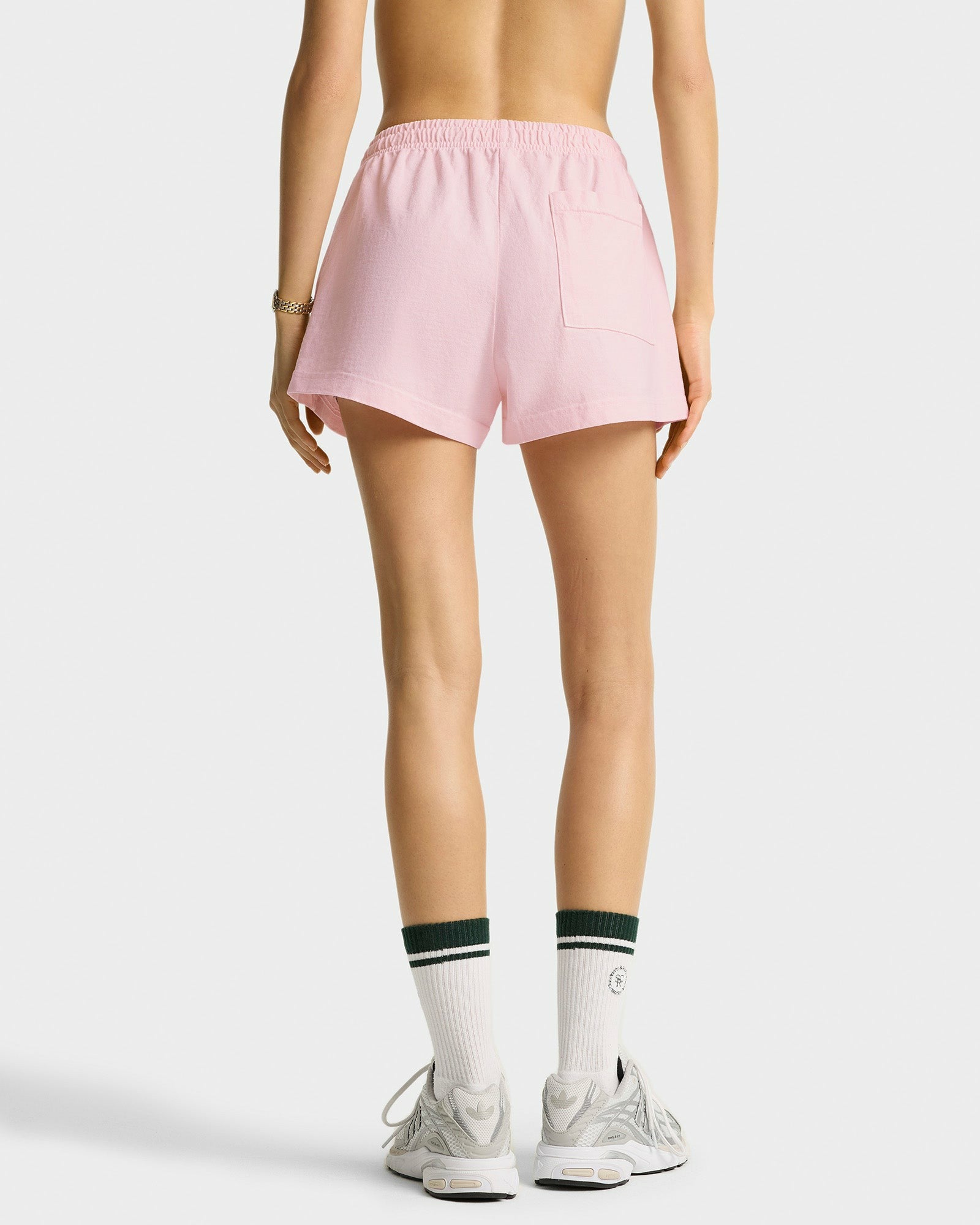 Syracuse Embroidered Disco short - Pink Dolphin/Navy