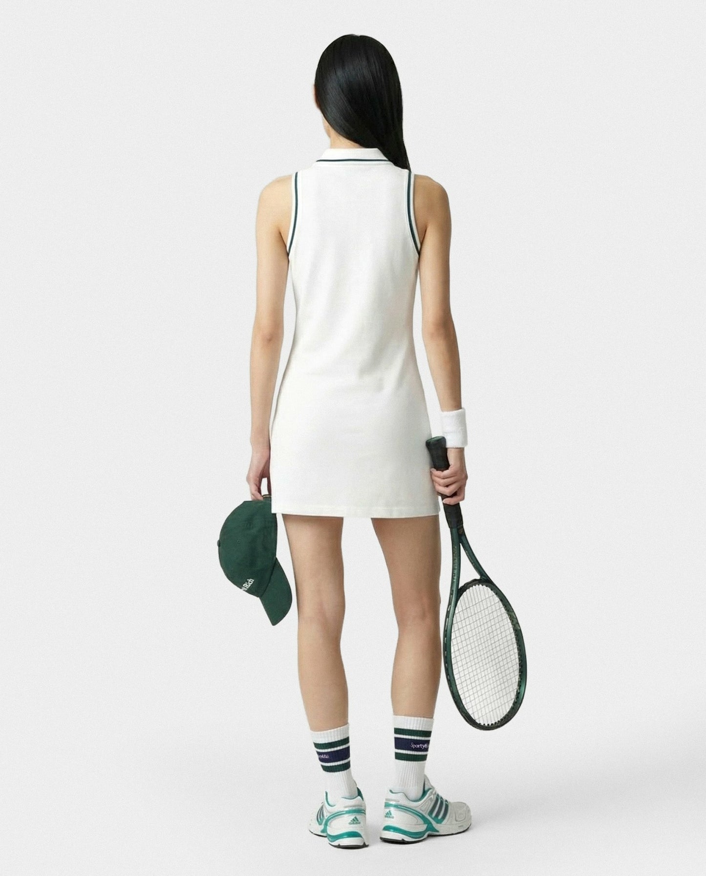 SRC Polo Dress - White/Forest