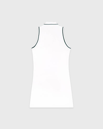 SRC Polo Dress - White/Forest