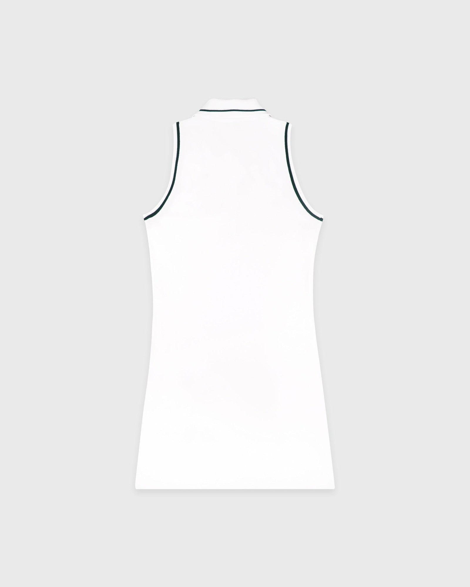 Crown Tennis Pique Polo Dress - White/Forest