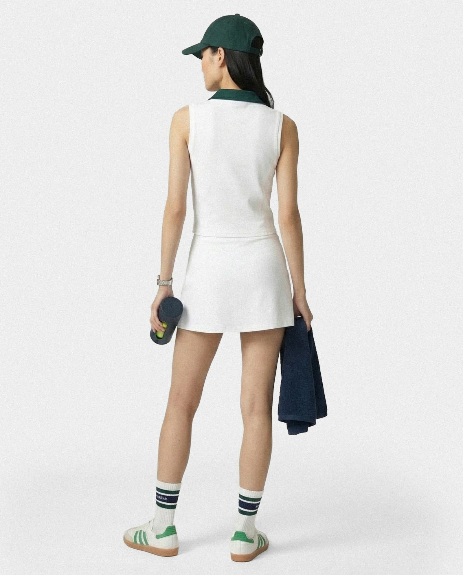 SRC Court Skirt - White/Forest