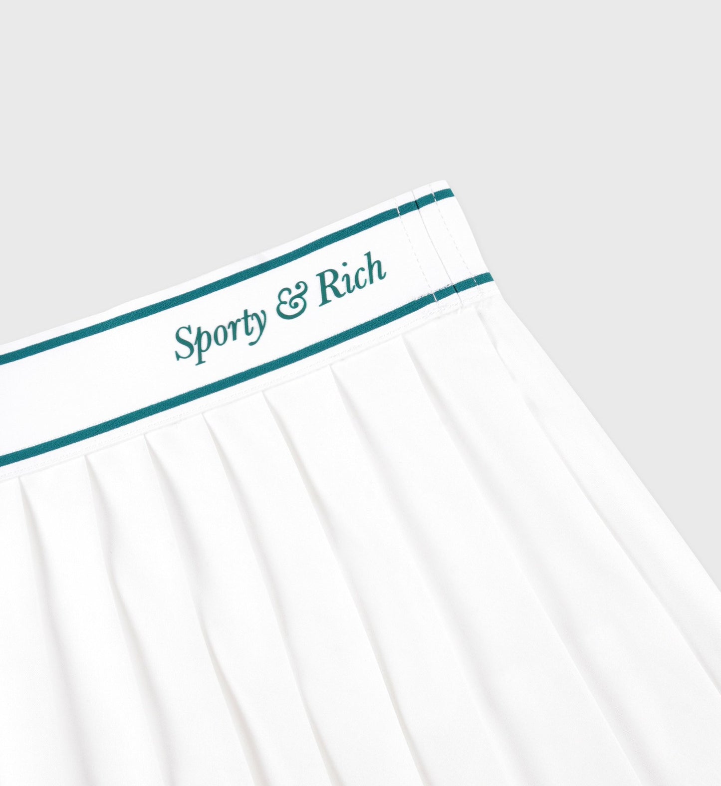 Italic Logo Pleated Skirt - White/Alpine
