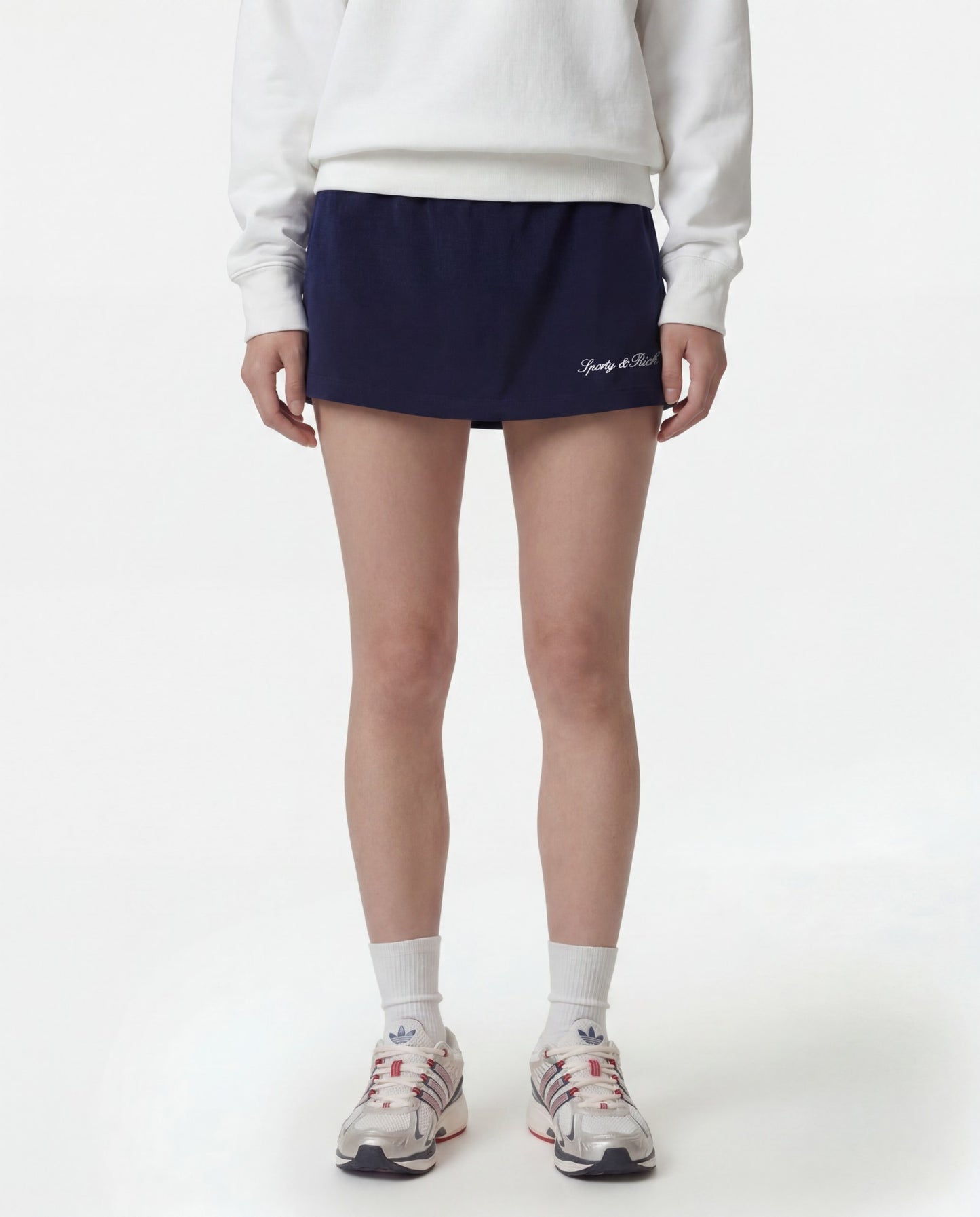 Signature Logo Terry Skirt - Dark Navy