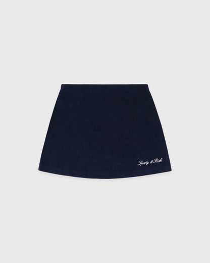 Signature Logo Terry Skirt - Dark Navy