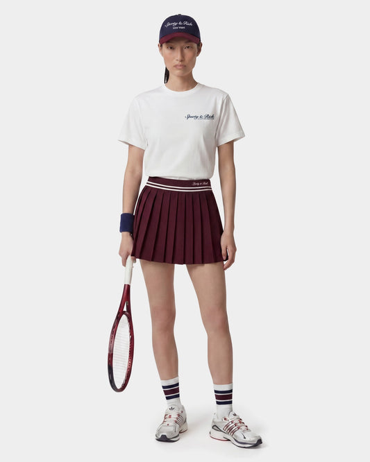 Signature Logo Abigail Skirt - Bordeaux/White