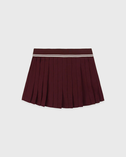 Signature Logo Abigail Skirt - Bordeaux/White
