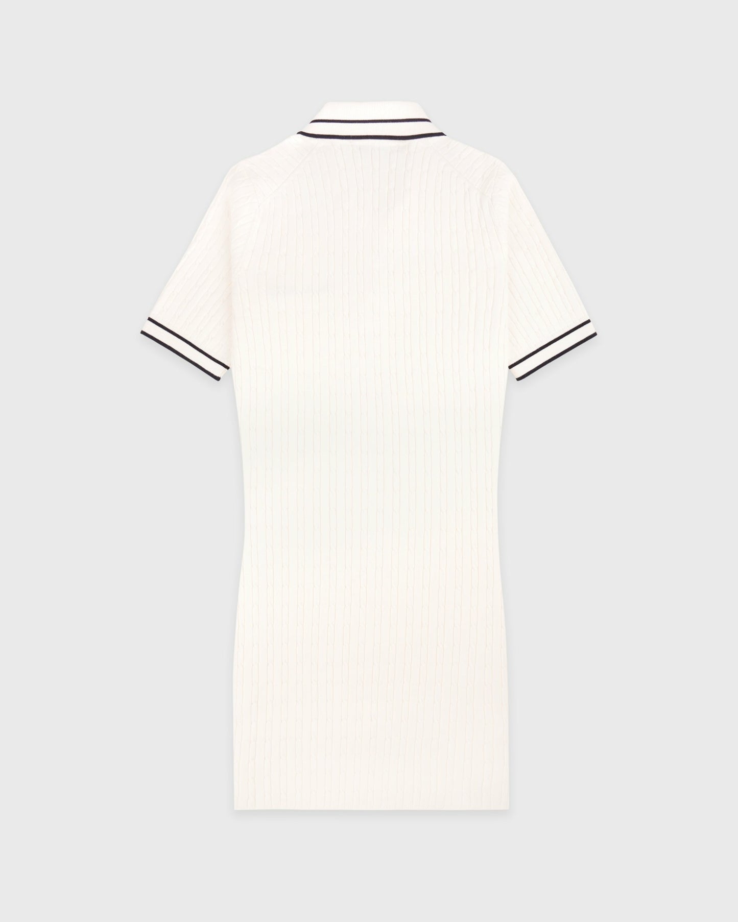 Signature Logo Mini Cable Dress - Ecru/Navy