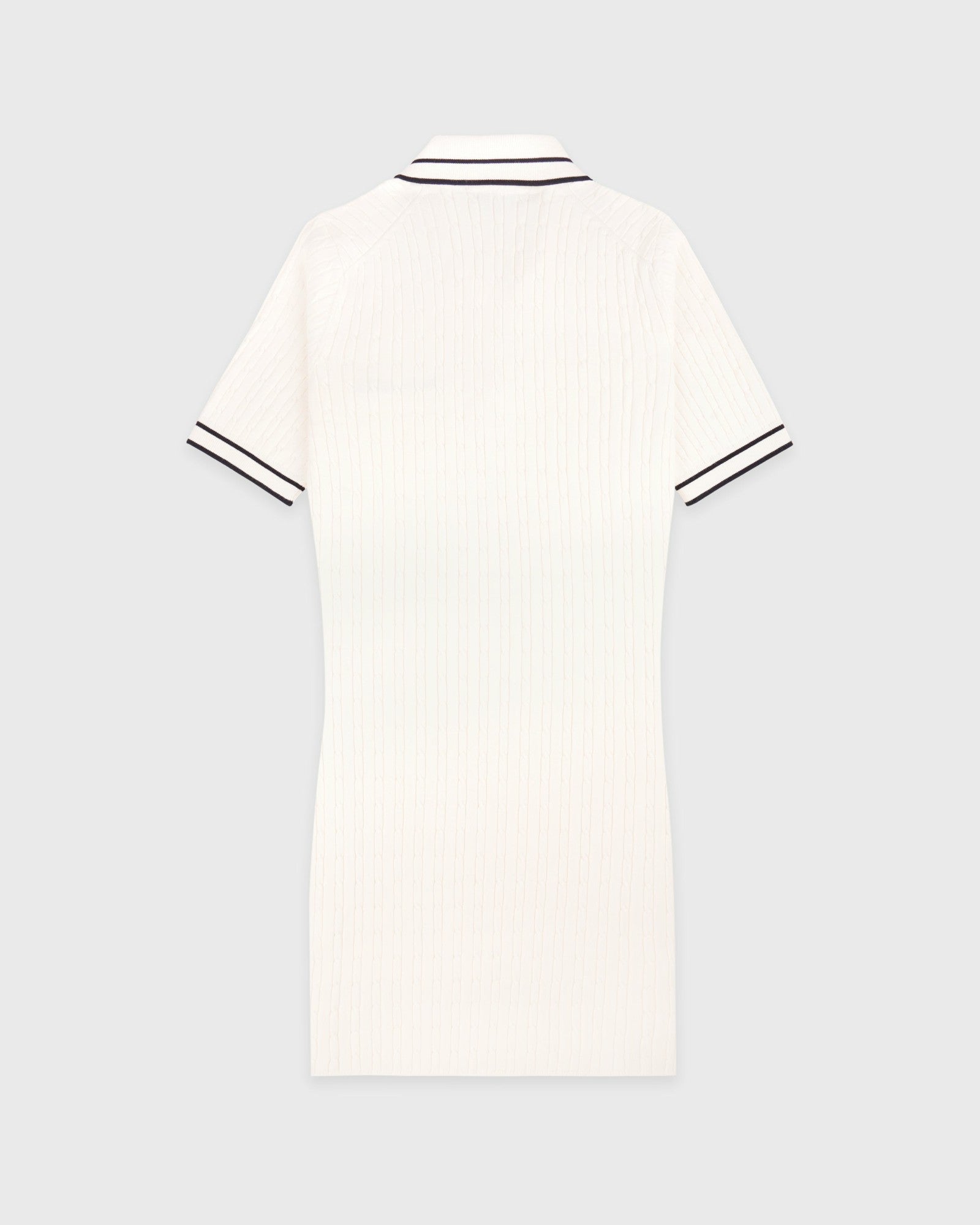 Signature Logo Mini Cable Dress - Ecru/Navy