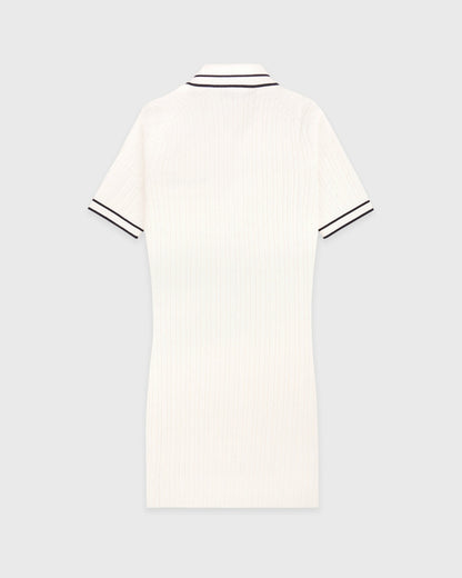 Signature Logo Mini Cable Dress - Ecru/Navy