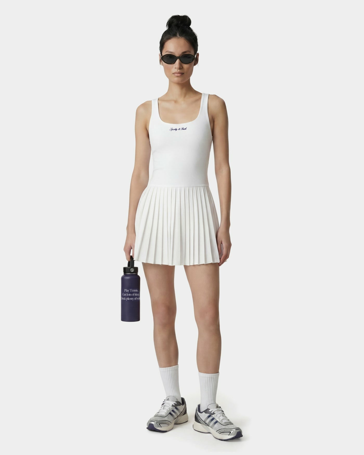 Signature Logo Court Dress - White