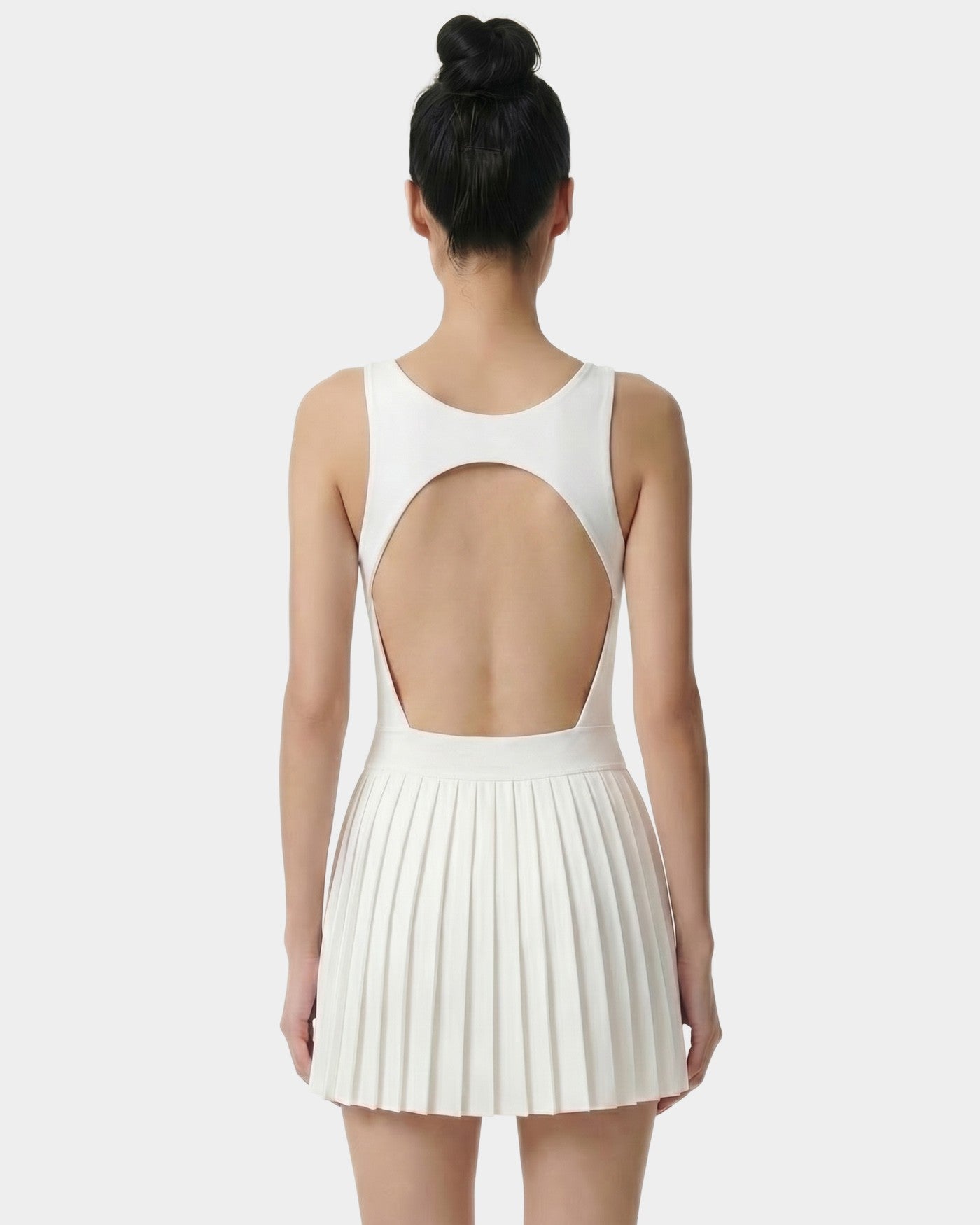 Signature Logo Court Dress - White
