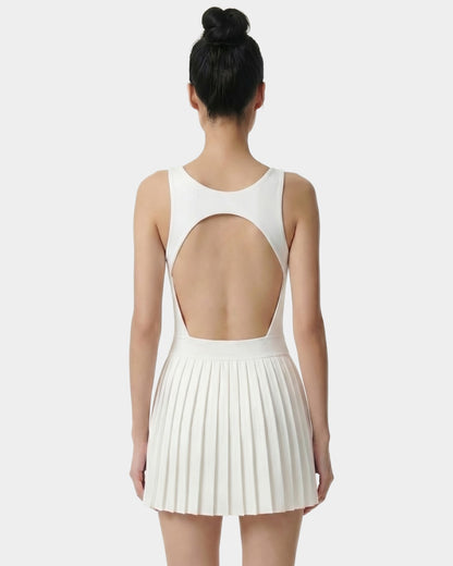 Signature Logo Court Dress - White