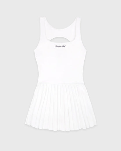 Signature Logo Court Dress - White
