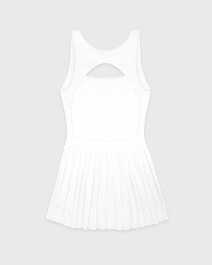 Signature Logo Court Dress - White