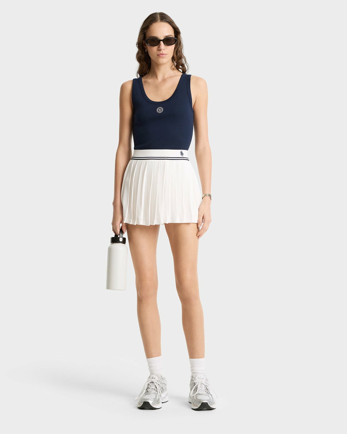 SRC Logo Abigail Skirt - White/Navy