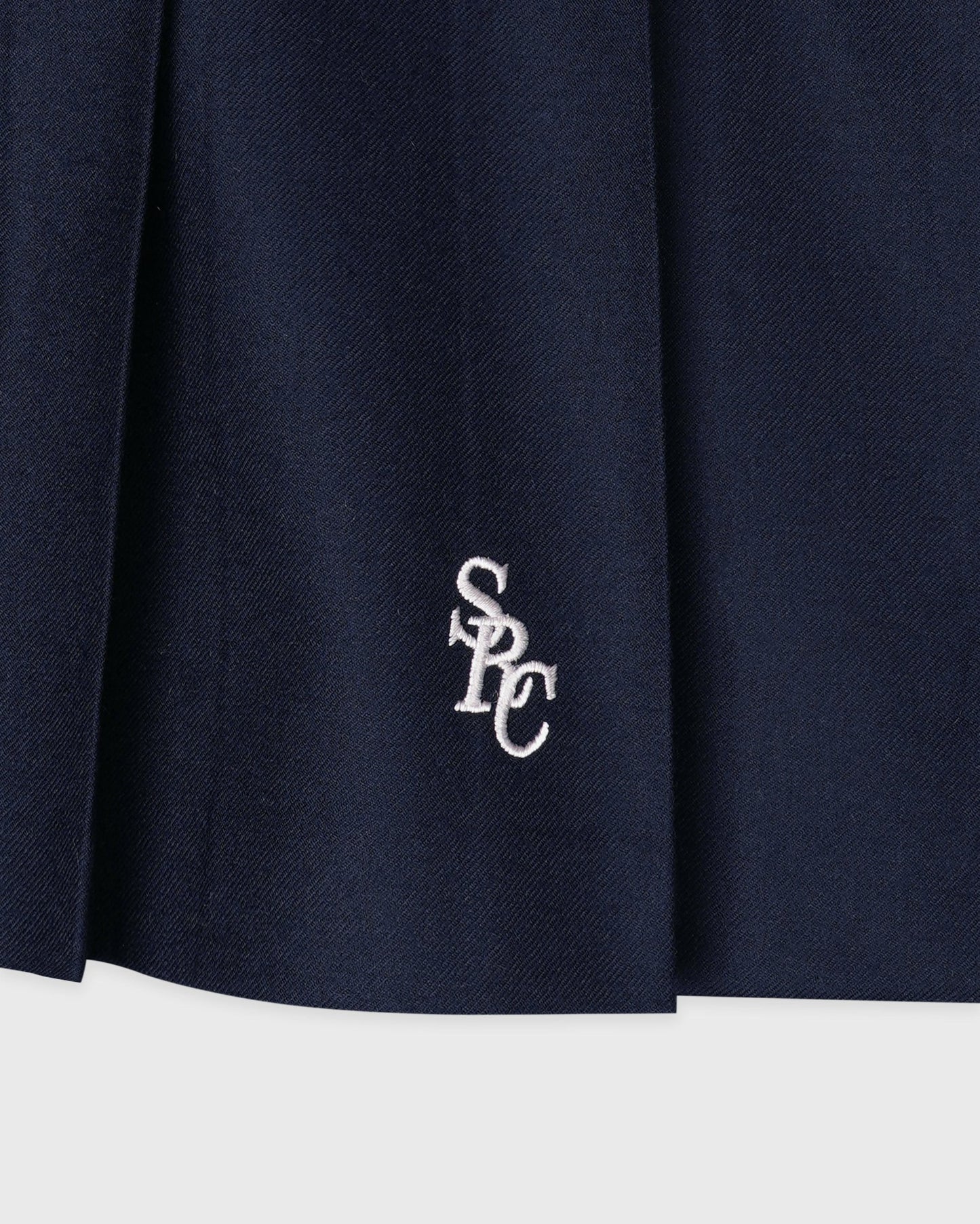 SRC Wool School Skirt - Navy/Ecru