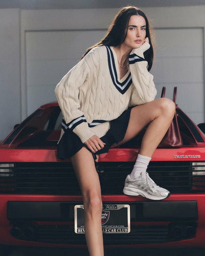 SRC Logo Abigail Skirt - Navy/White