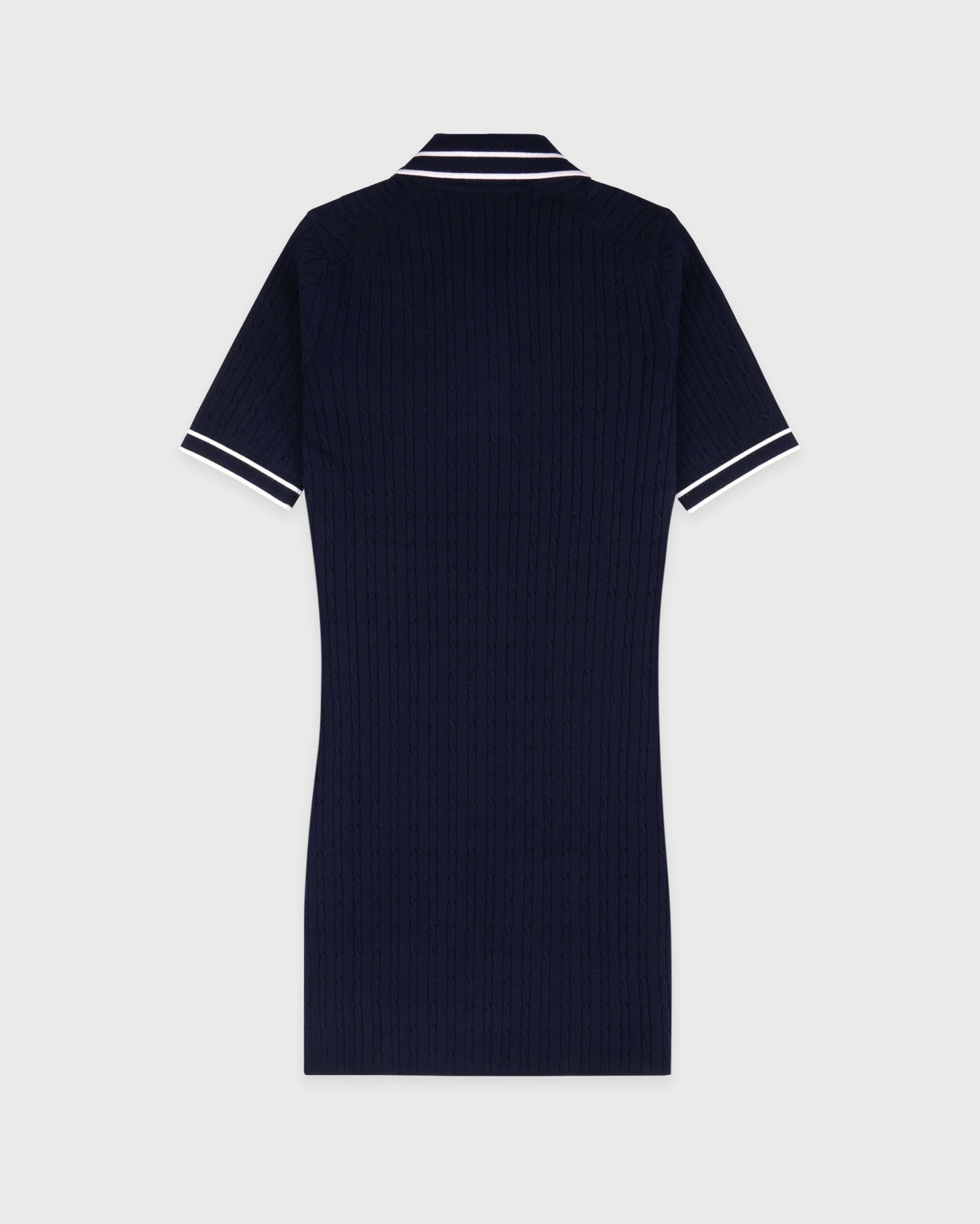 Signature Logo Mini Cable Dress - Navy/White