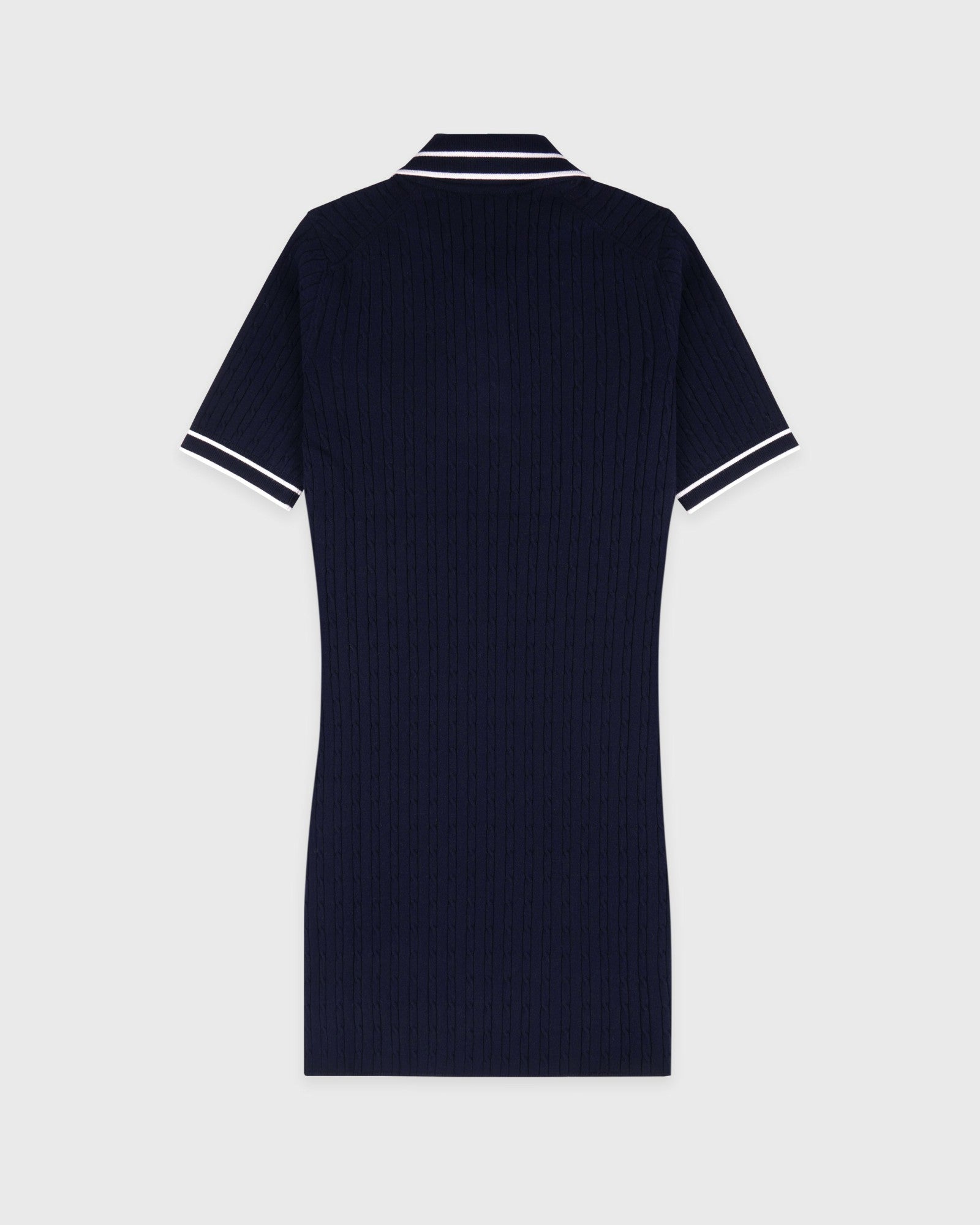Signature Logo Mini Cable Dress - Navy/White