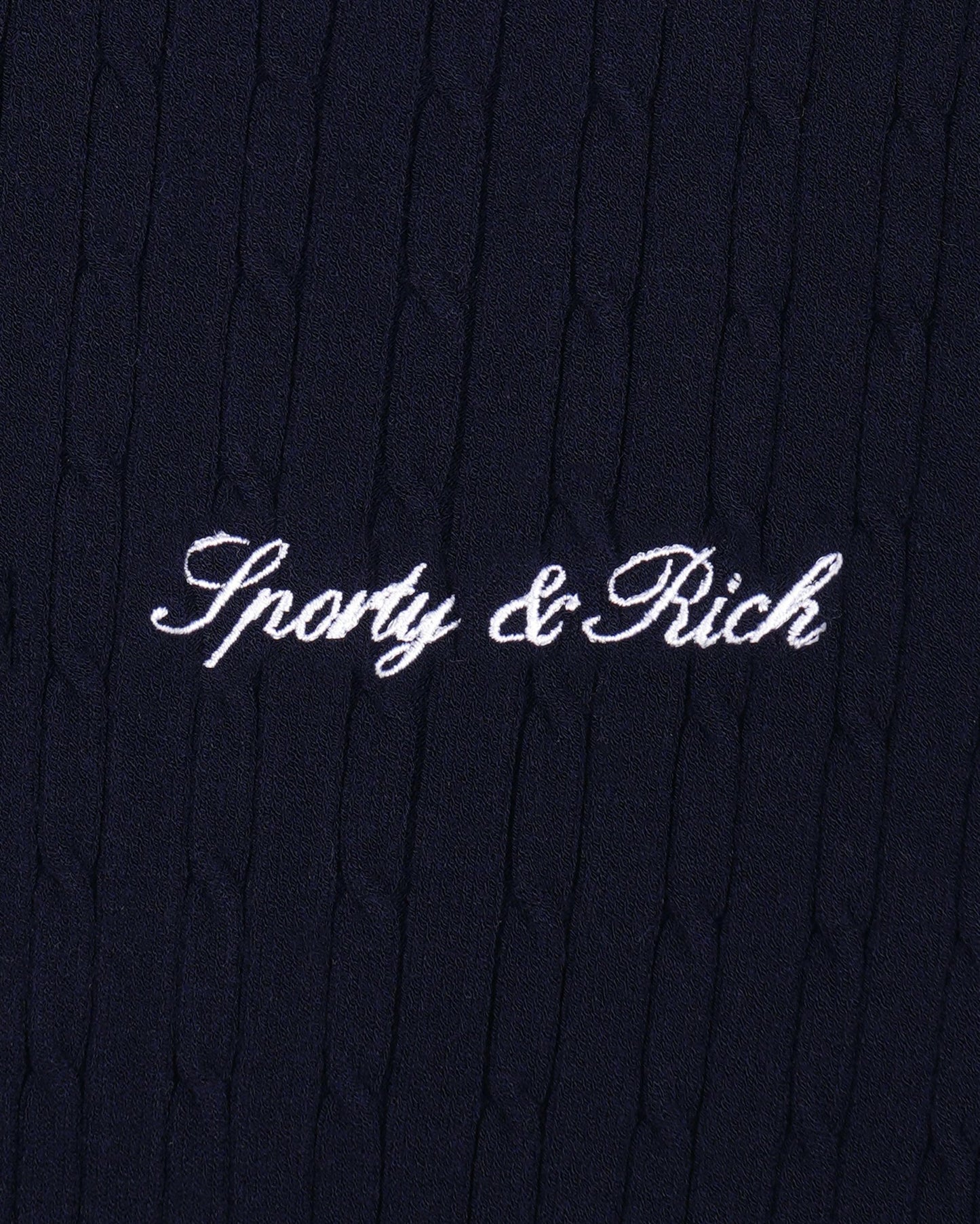 Signature Logo Mini Cable Dress - Navy/White