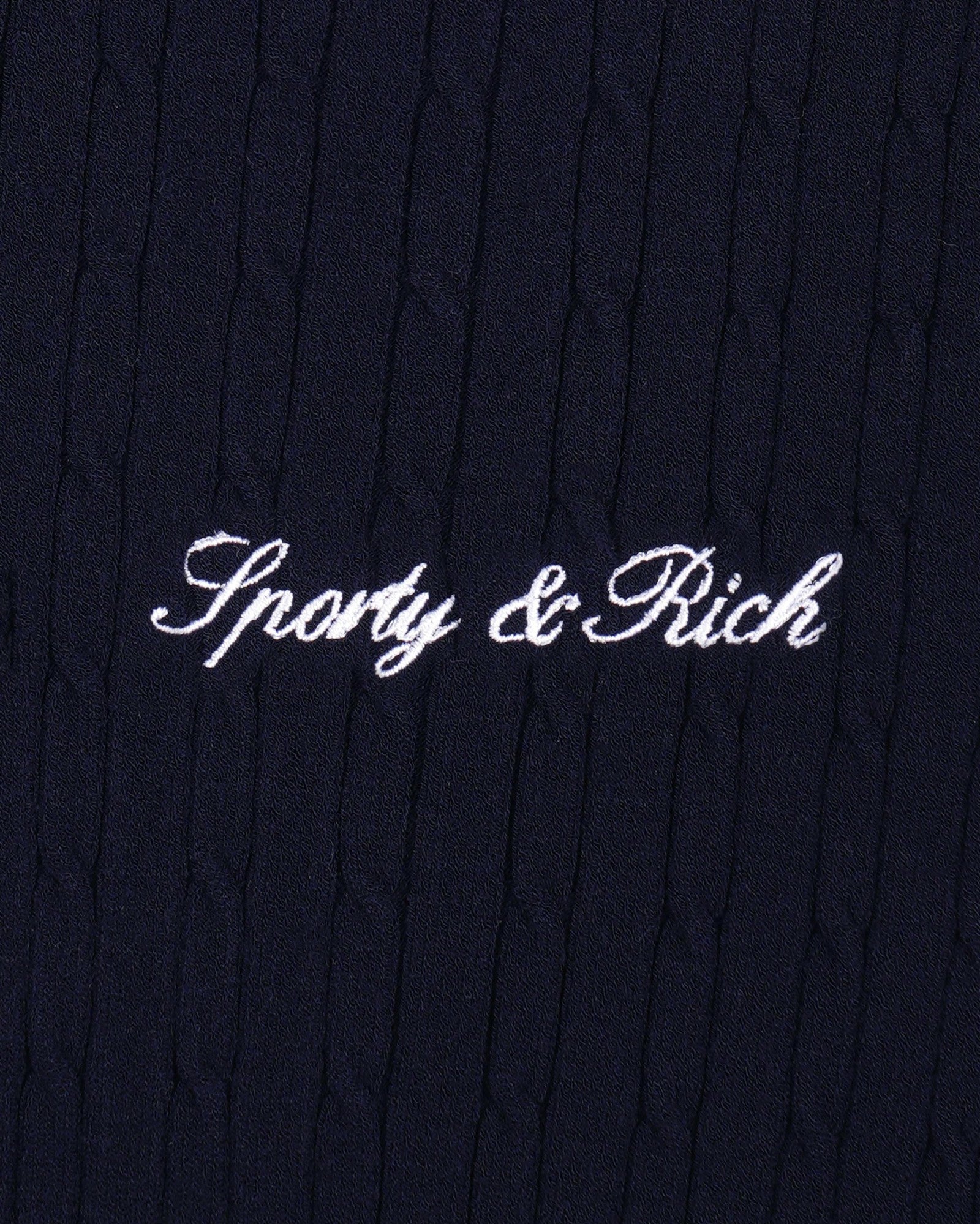 Signature Logo Mini Cable Dress - Navy/White