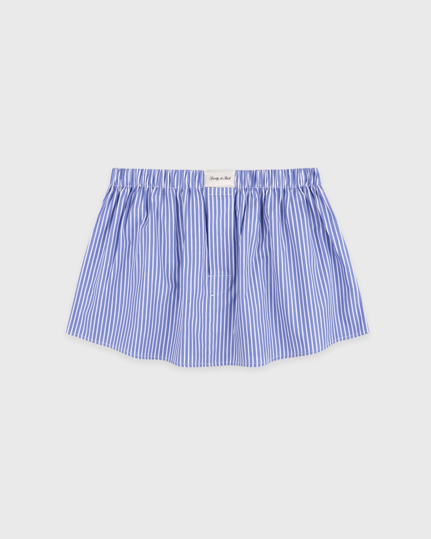 Signature Logo Poplin Skirt - Blue Striped/White