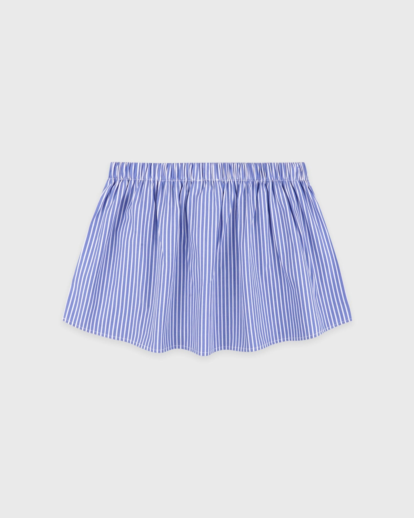 Signature Logo Poplin Skirt - Blue Striped/White